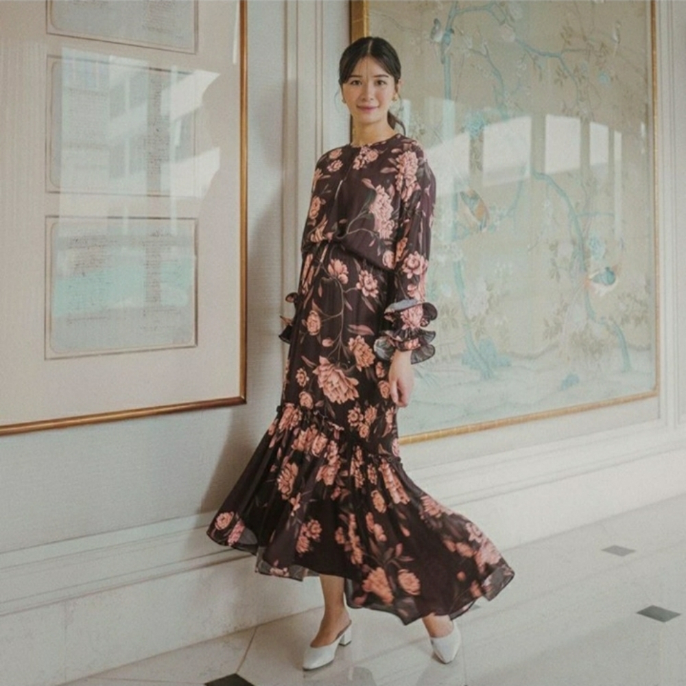 NWT! Johanna Ortiz Crêped Maxi Dress